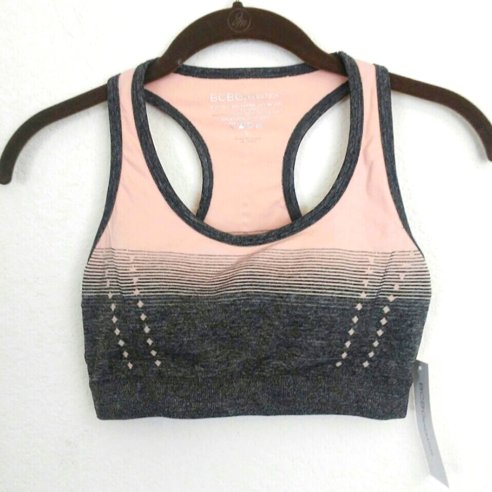 NWT BCBGeneration Racer Back Padded Sports Bra